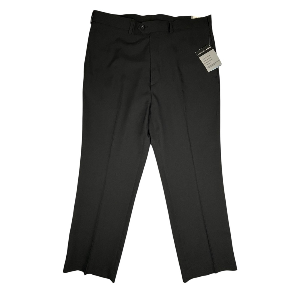 NEW Geoffrey Beene Dress Pants Mens 40X30 (Fit 38X29) Black Performance Trousers
